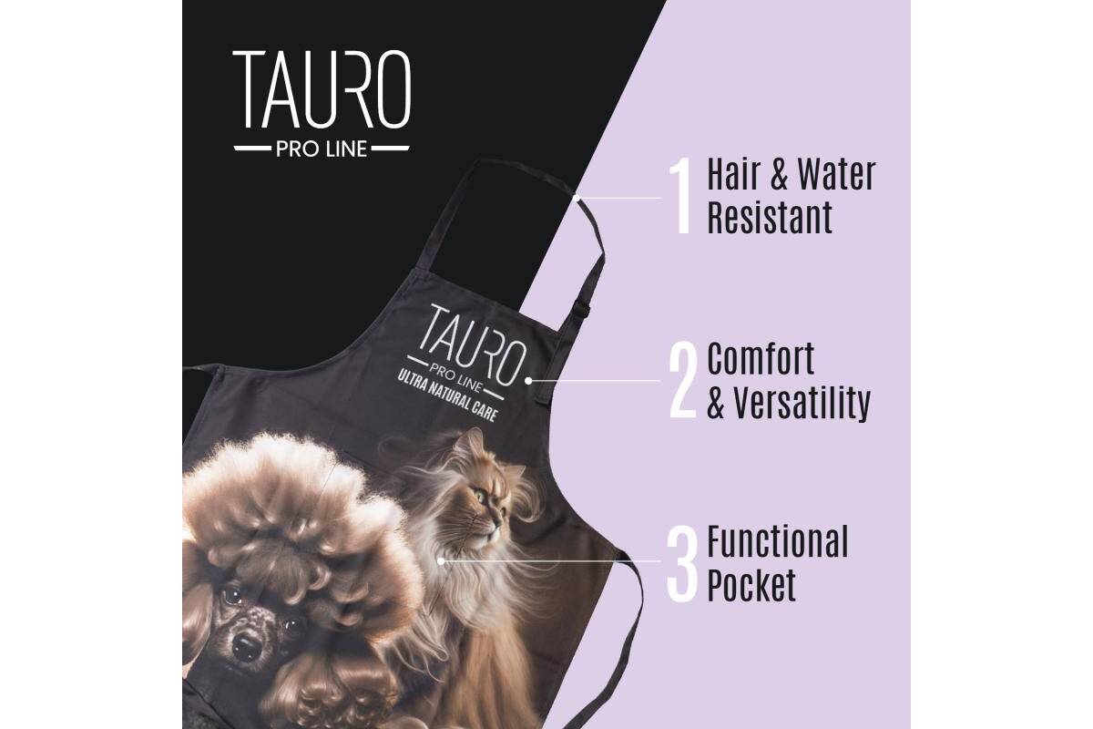 Water Resistant Grooming Apron with Adjustable Strap Black