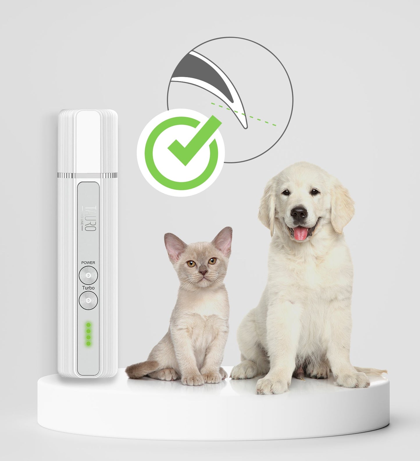 Tauro Pro Line Diamond Wheel Rechargeable Pet Nail Grinder Grooming Tool For Various Animals Quiet Fast And Flawless Result - Kika USA SuperiorCare.Pet