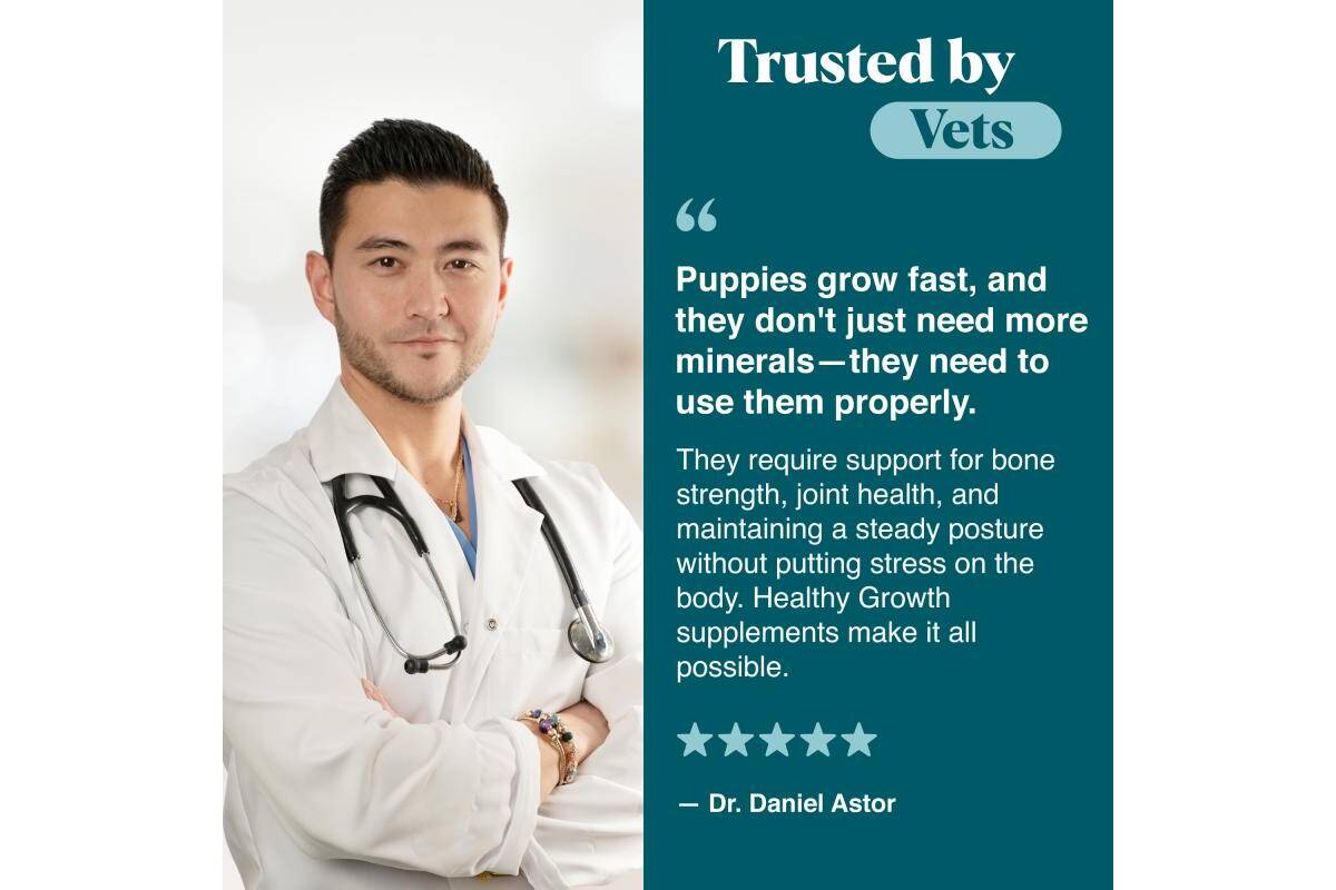 Mineral-Rich Puppy Supplement for Bone Strength, Joint Health & Detox Support