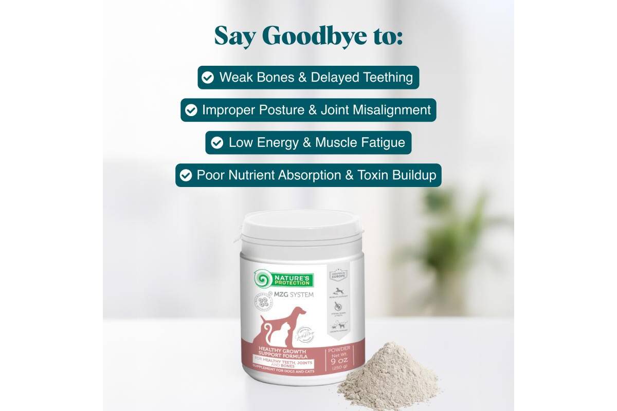 Mineral-Rich Puppy Supplement for Bone Strength, Joint Health & Detox Support