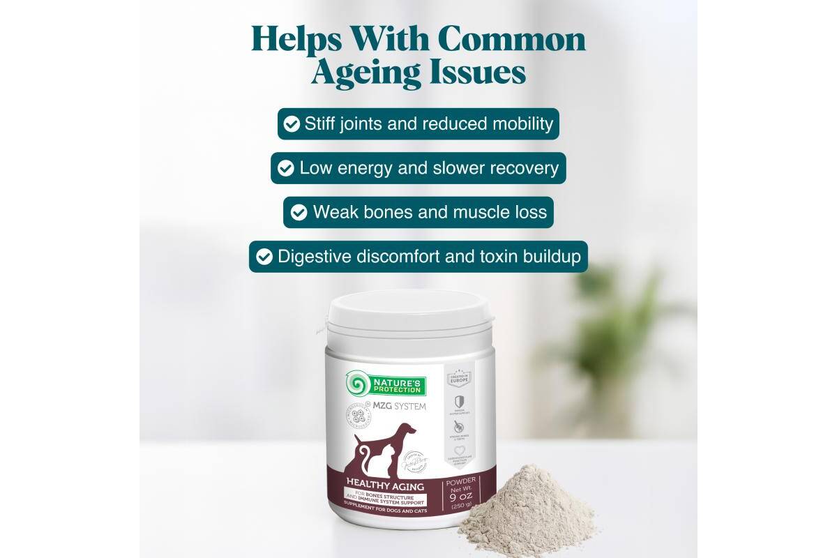 Healthy Aging – Senior Pet Supplement for Bone Strength, Neuromuscular Balance & Detox Support