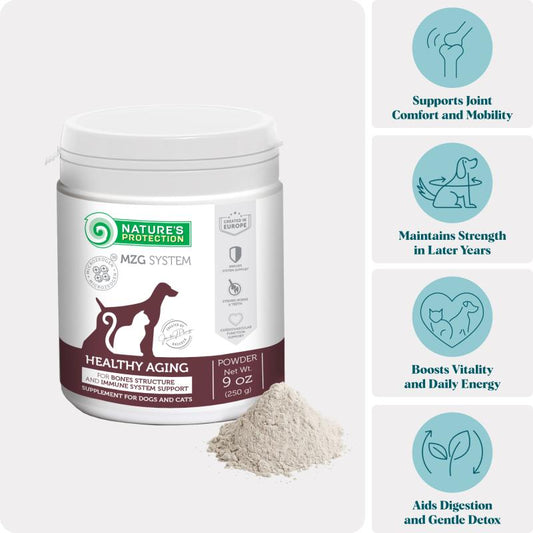 Healthy Aging – Senior Pet Supplement for Bone Strength, Neuromuscular Balance & Detox Support