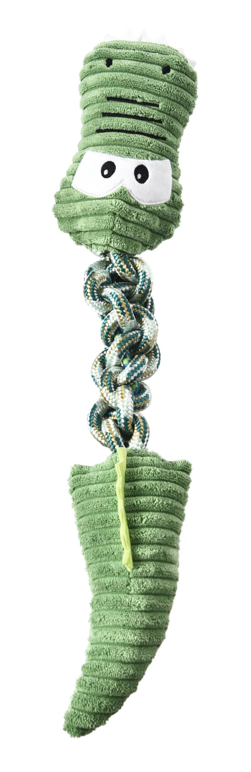 Stretchy Plush Dog Toy – Crocodile