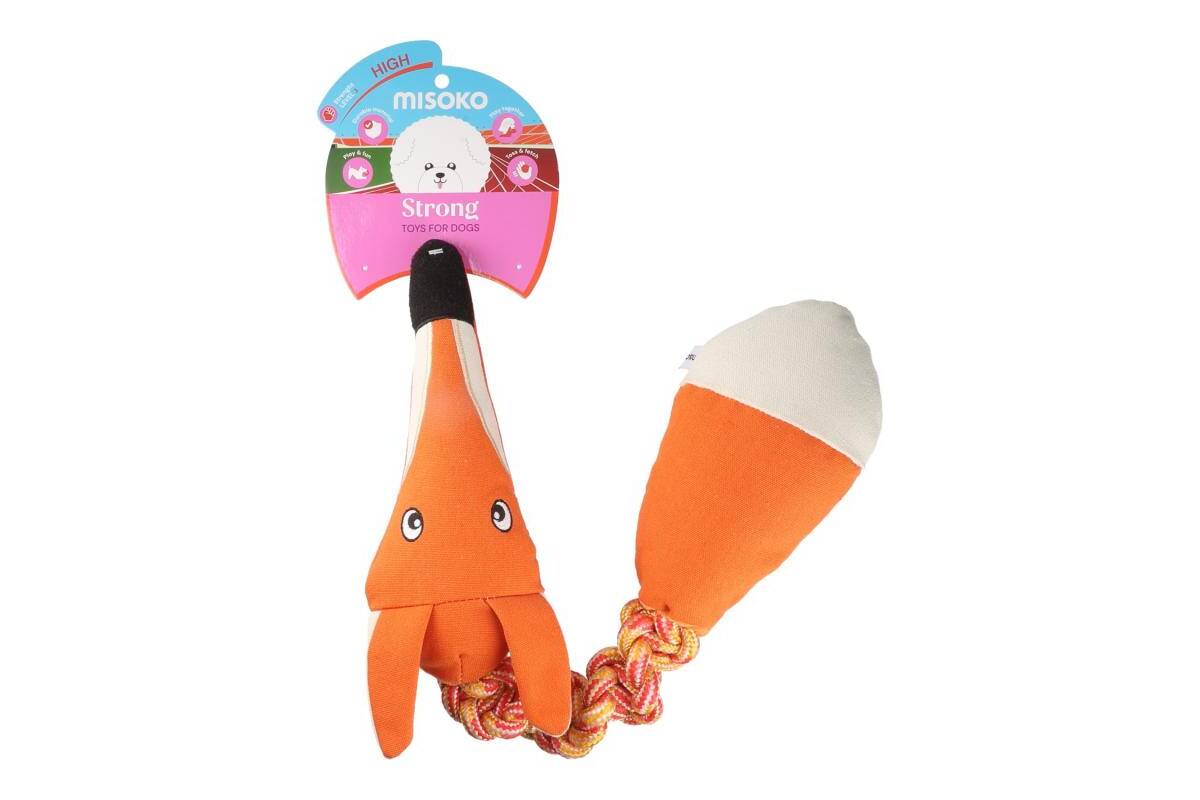 Stretchy Plush Dog Toy – Fox