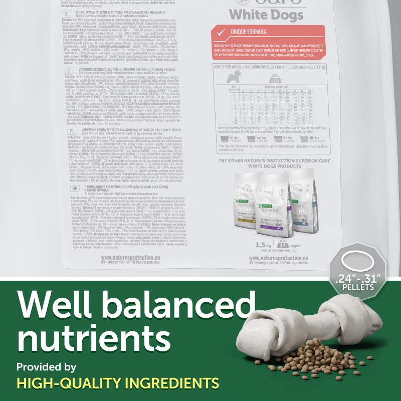 Nature’s Protection Superior Care White Dogs Starter