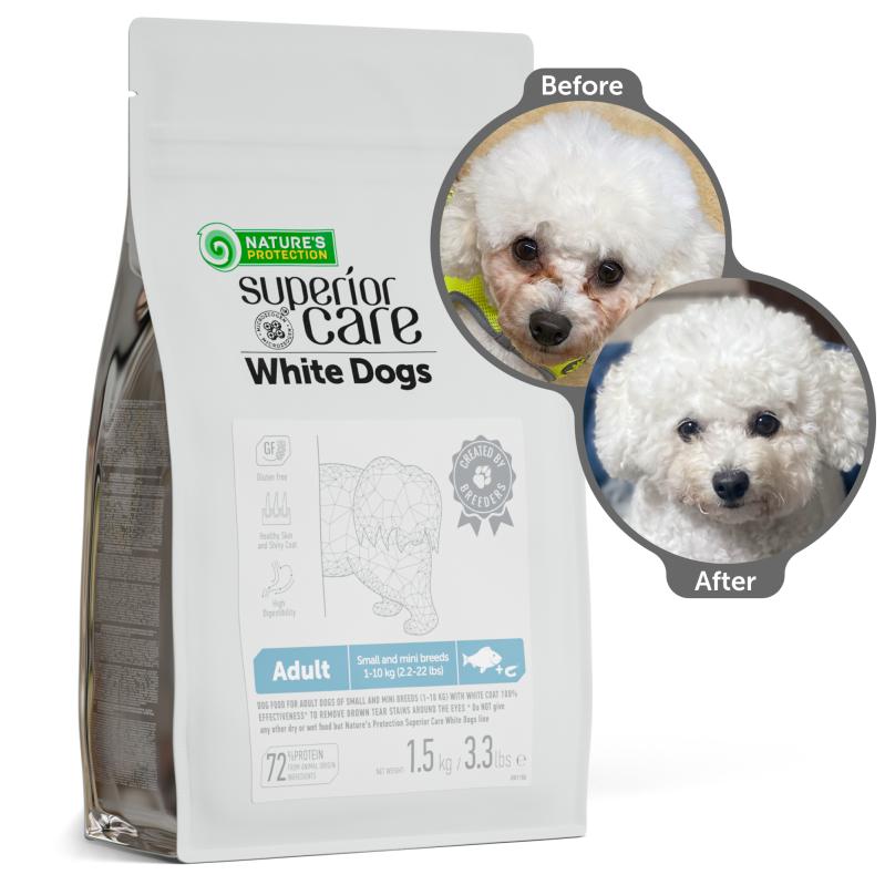 Adult Dogs Food for Light Coat Small & Mini Breeds with White Fish Protein