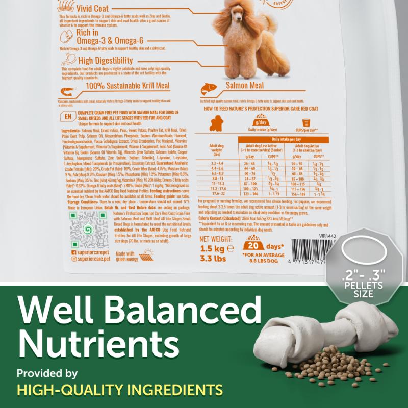 All Life Stages Dogs Food for Red Coat Small & Mini Breeds with Salmon