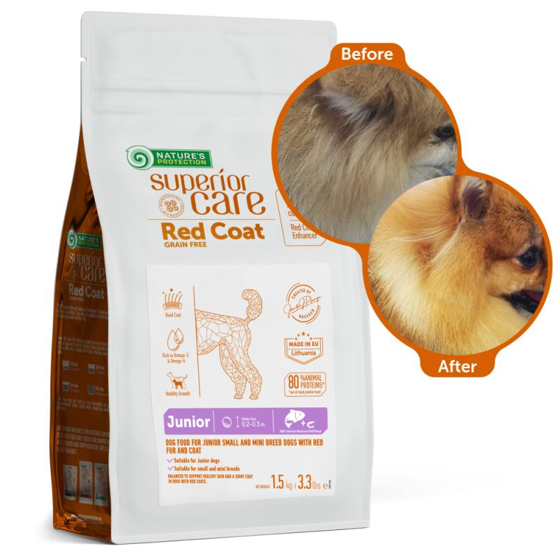 CLEARANCE Junior Dogs Food for Red Coat Small Breeds with Salmon