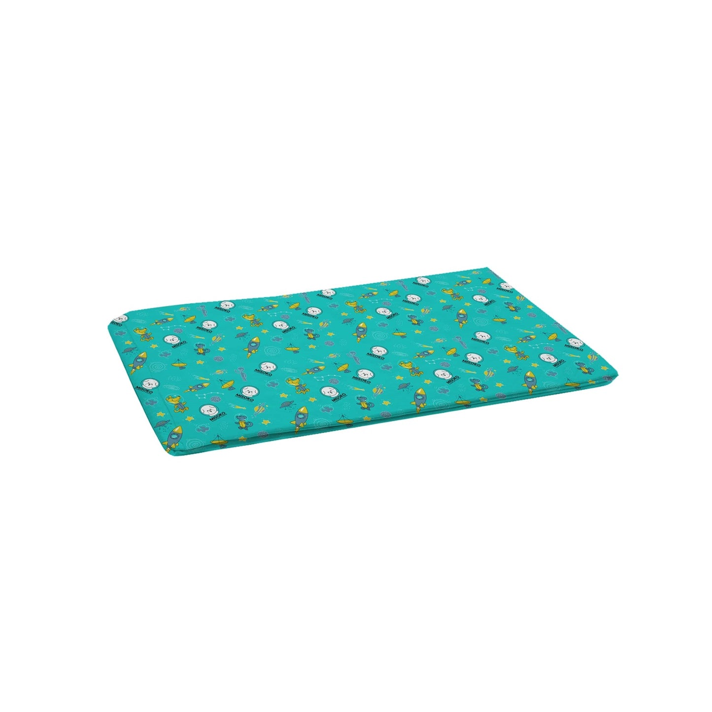 Misoko reusable pad for pets, with rockets, mint colour, 1 pc.