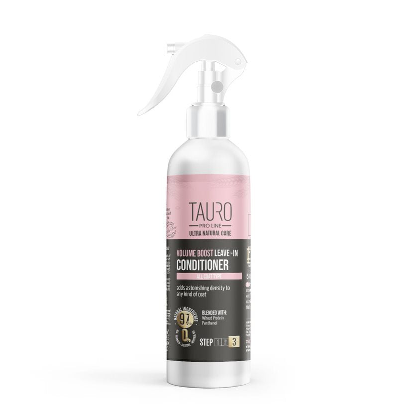 Tauro Pro Line Ultra Natural Care Volume Boost Leave - In Conditioner, spray volume boost leave-in conditioner for dogs and cats coat