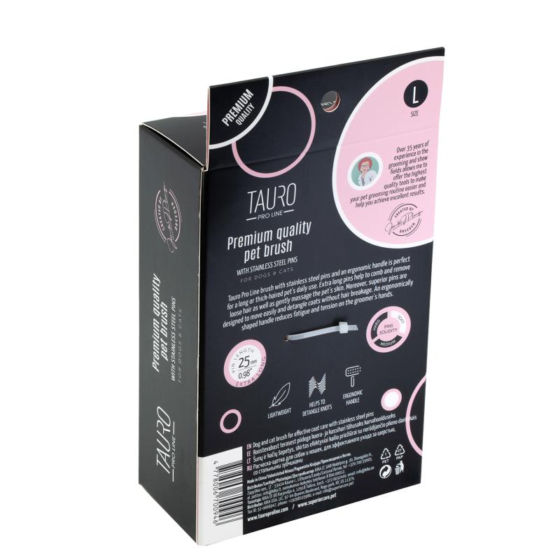 Curved Slicker Brush – Soft Cushion, Gentle Detangling & Fluffy Coat Finish