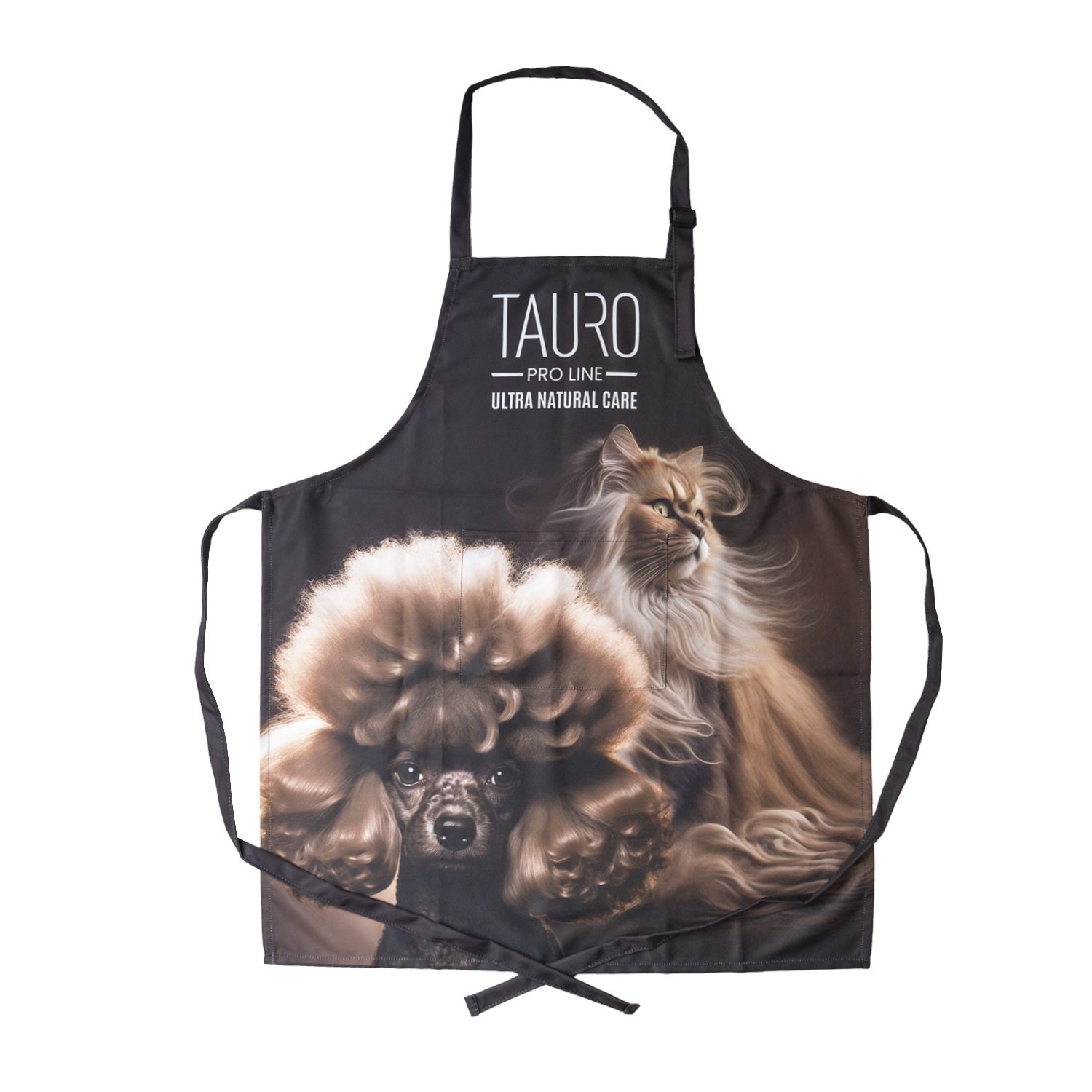 Water Resistant Grooming Apron with Adjustable Strap Black
