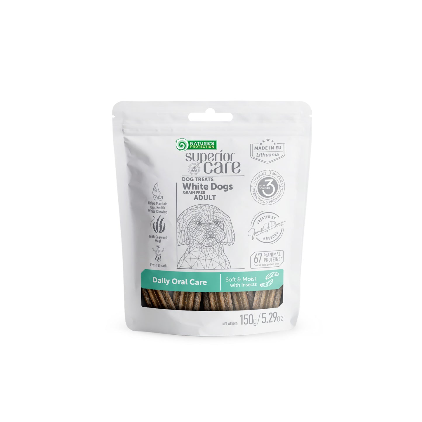 Grain-Free Insect Protein Dog Treats for Adult Dogs – Complementary Snacks to Support Daily Dental Health