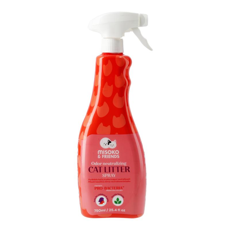 Odor & Stain Remover for Cat Litter – Unscented Bioactive Spray