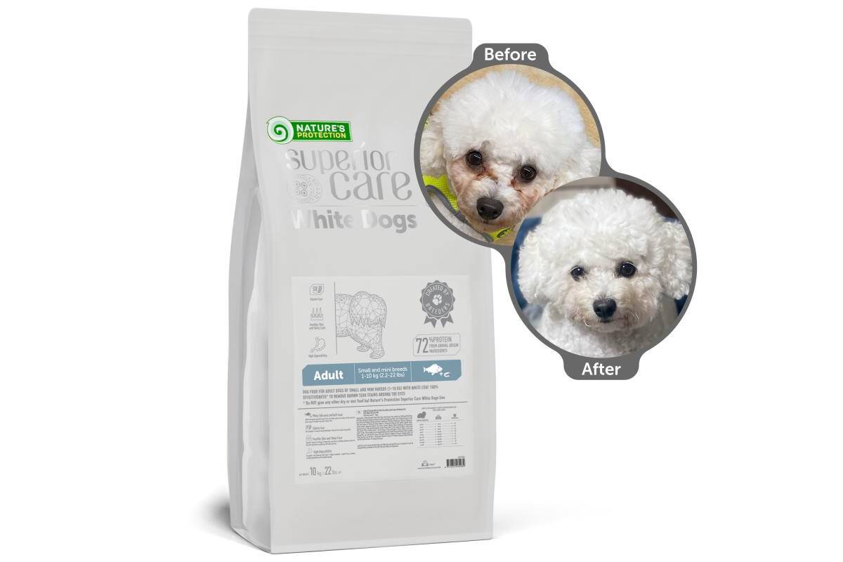Adult Dogs Food for Light Coat Small & Mini Breeds with White Fish Protein