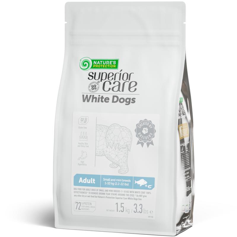 Adult Dogs Food for Light Coat Small & Mini Breeds with White Fish Protein