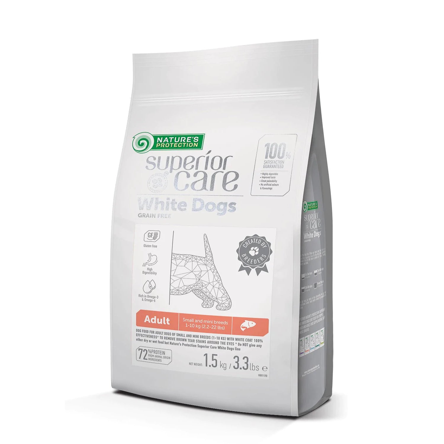 Adult Dogs Food for Light Coat Small & Mini Breeds with Salmon