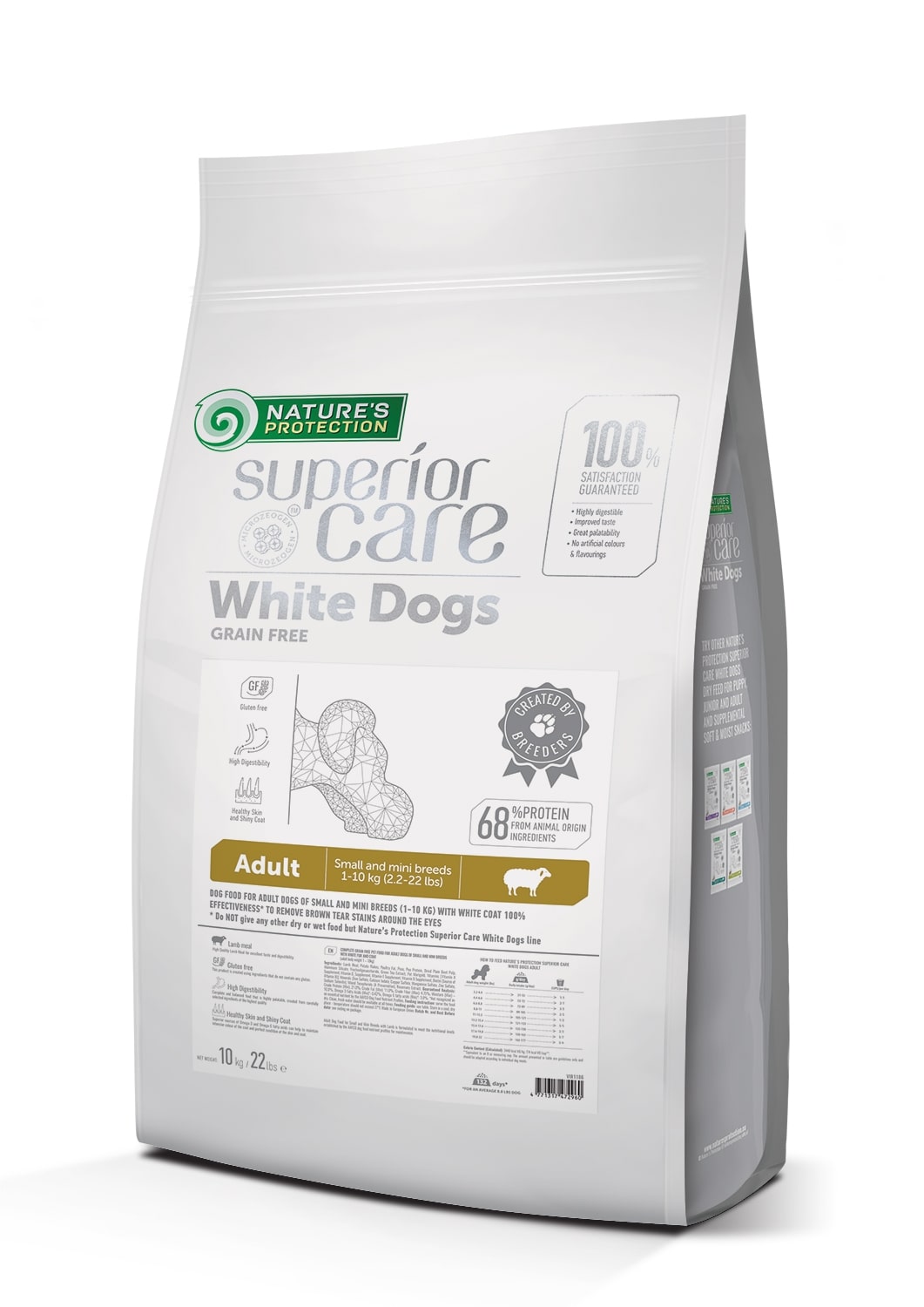 Adult Dogs Food for Light Coat Small & Mini Breeds with Lamb