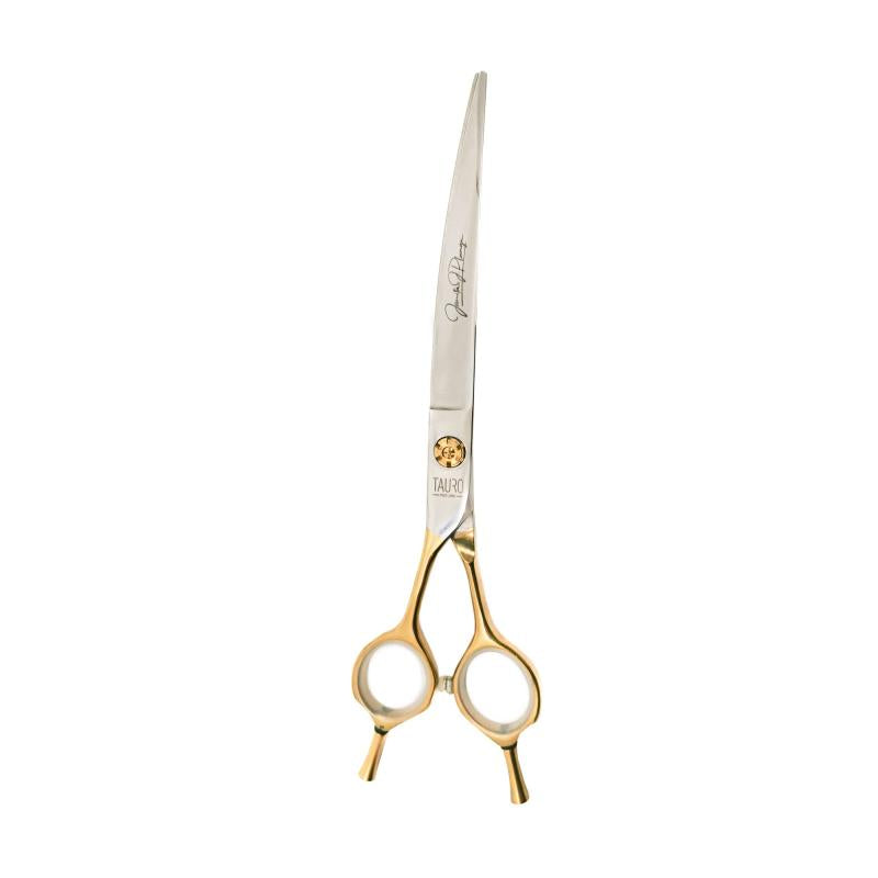 Premium Curved Left-Handed Pet Grooming Scissors