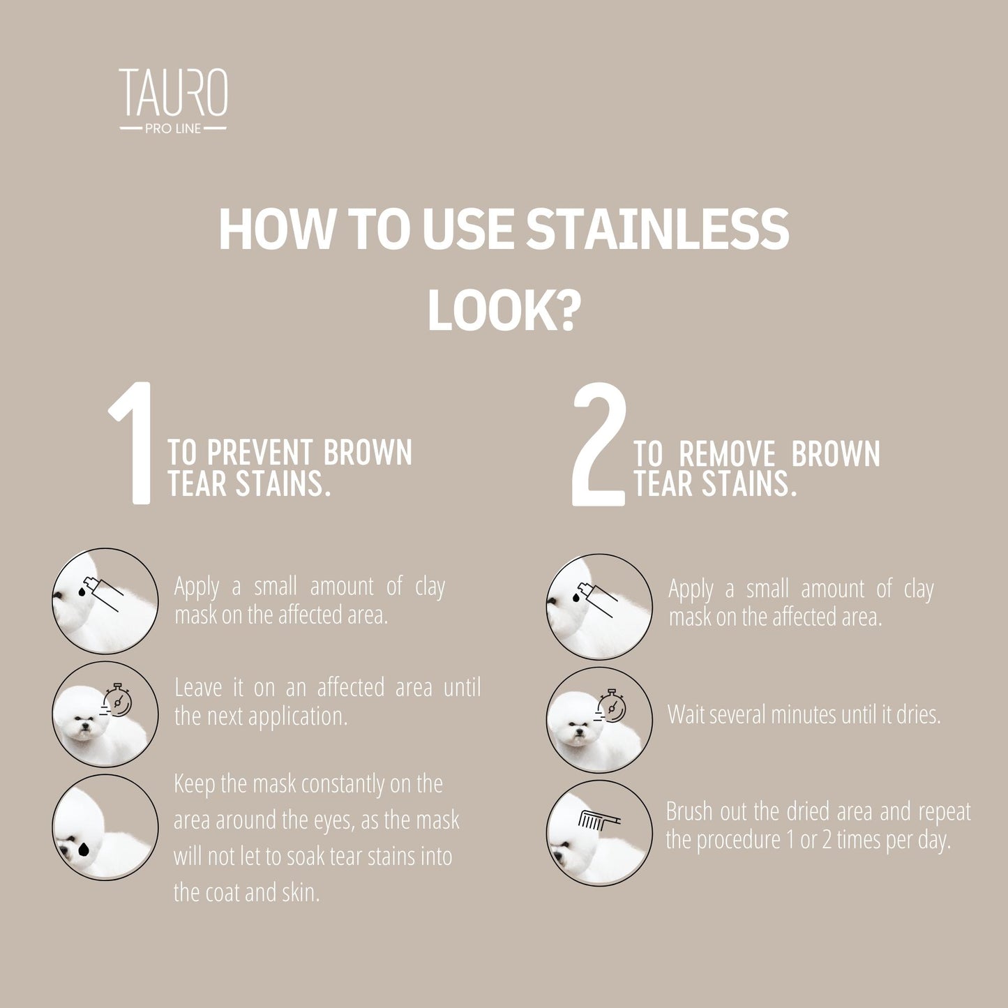Natural Clay Tear Stain Remover Mask for Dogs & Cats