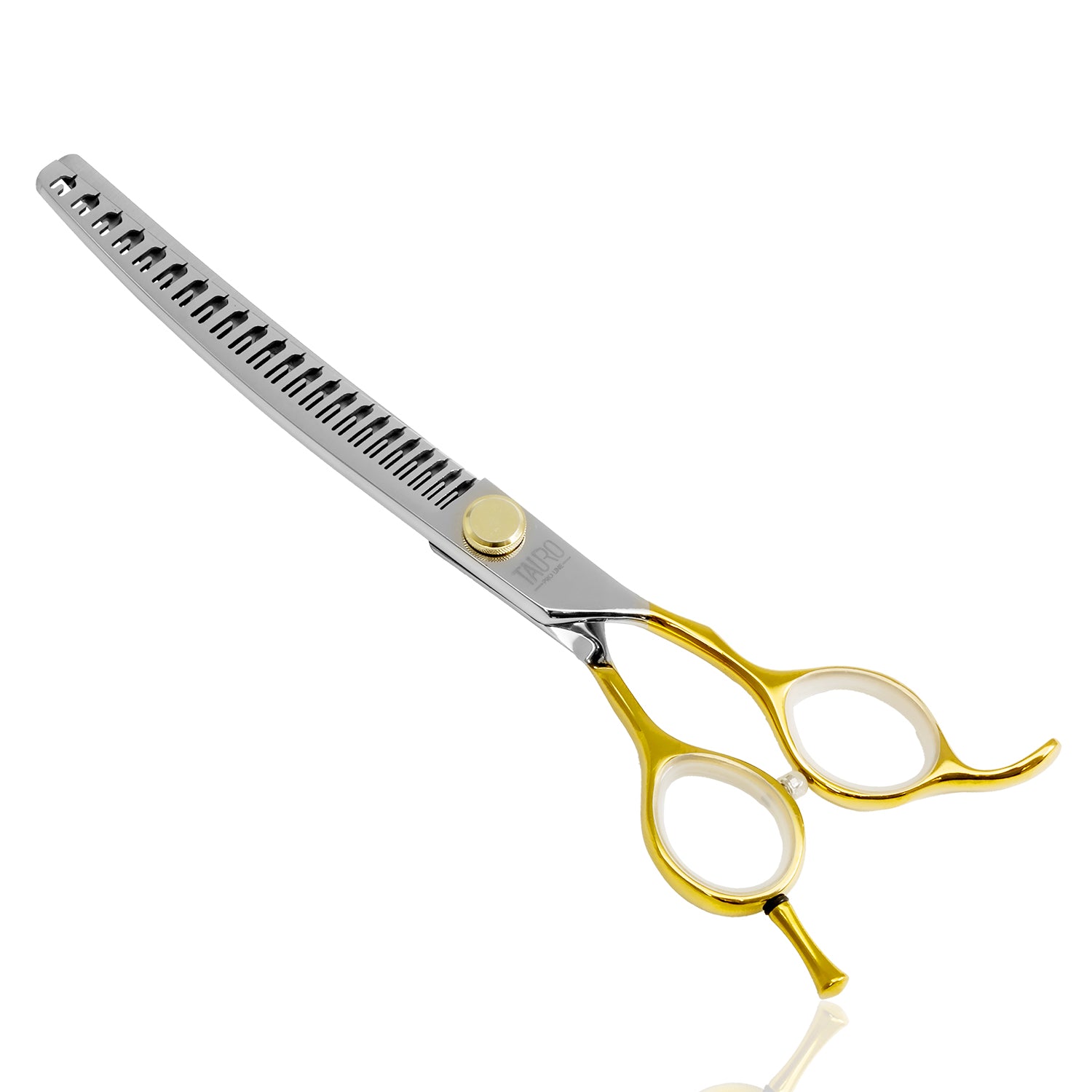 7” Curved Chunker Dog Grooming Scissors – 23 Teeth, 440C Stainless Steel