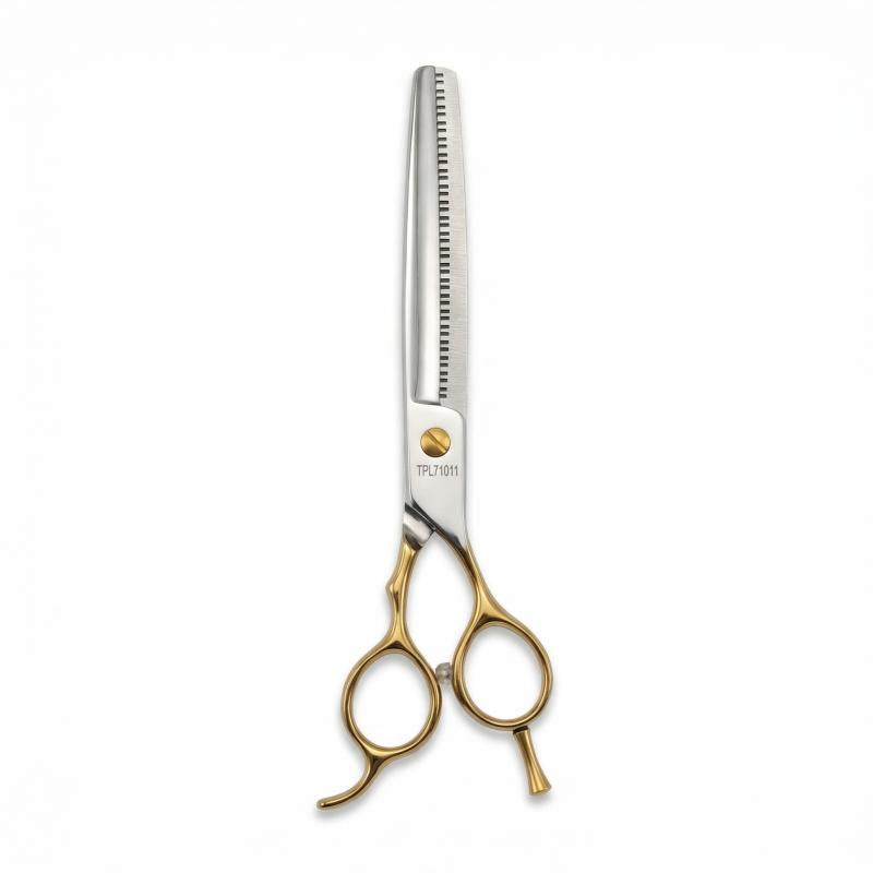 TAURO Perfection by Janita J. Plungė curved thinning (chunker) scissors for right-handed users, 34 teeth, stainless steel, 18 cm