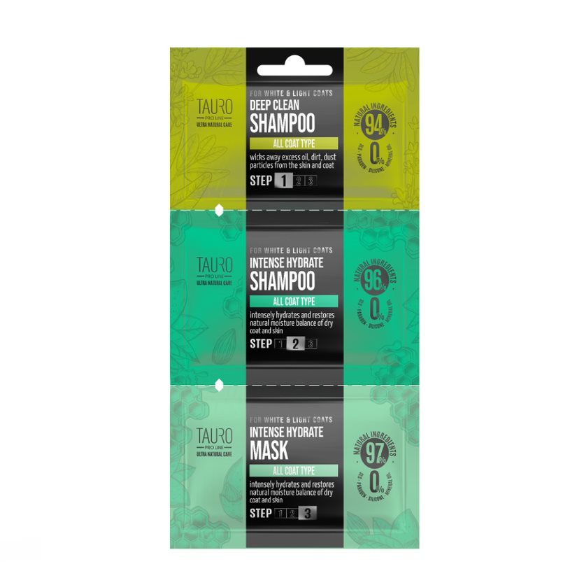 White & Light Coat 3-Step Shampoo & Mask Sample Set
