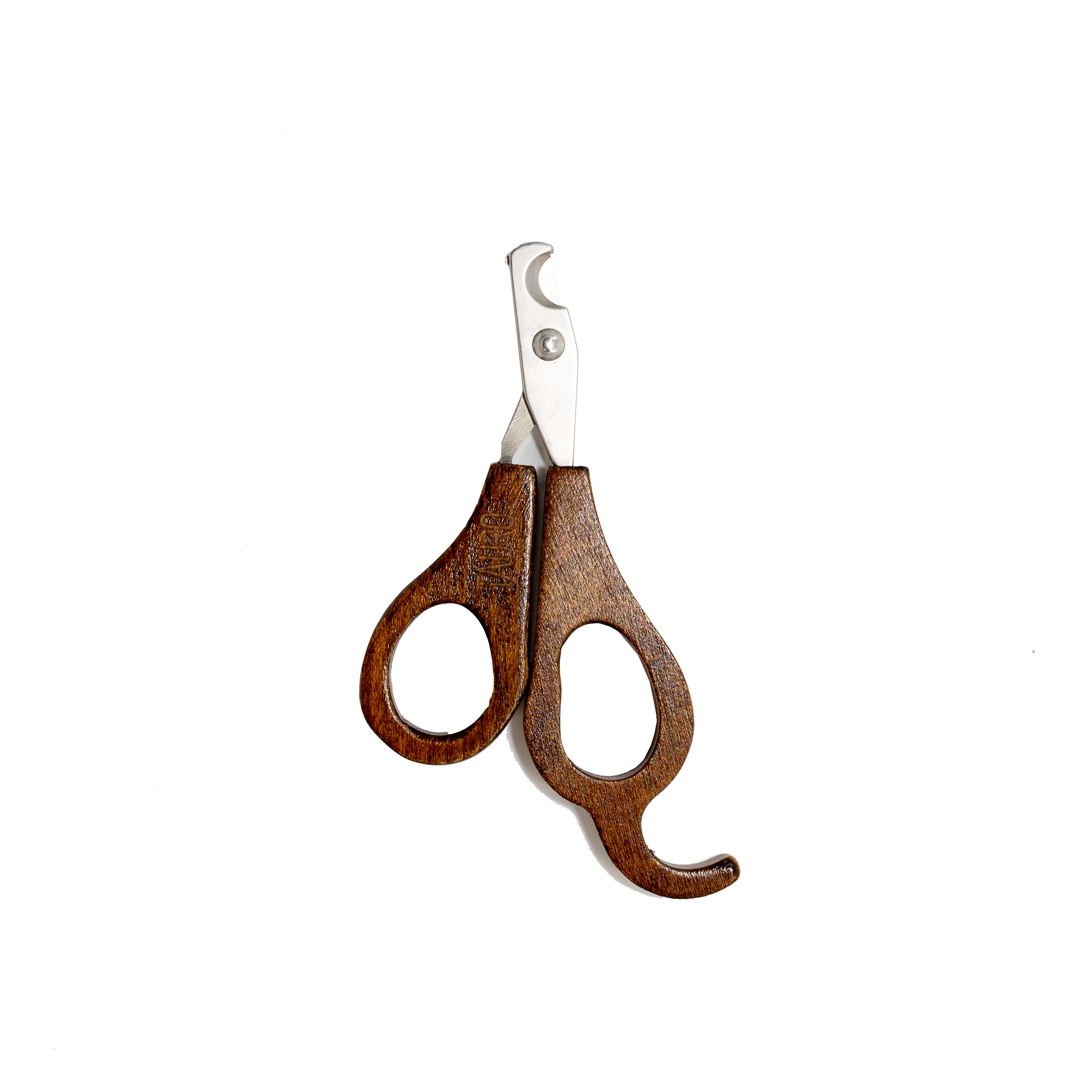 Small & Medium Stainless Steel Pet Nail Clippers with Wooden Handle