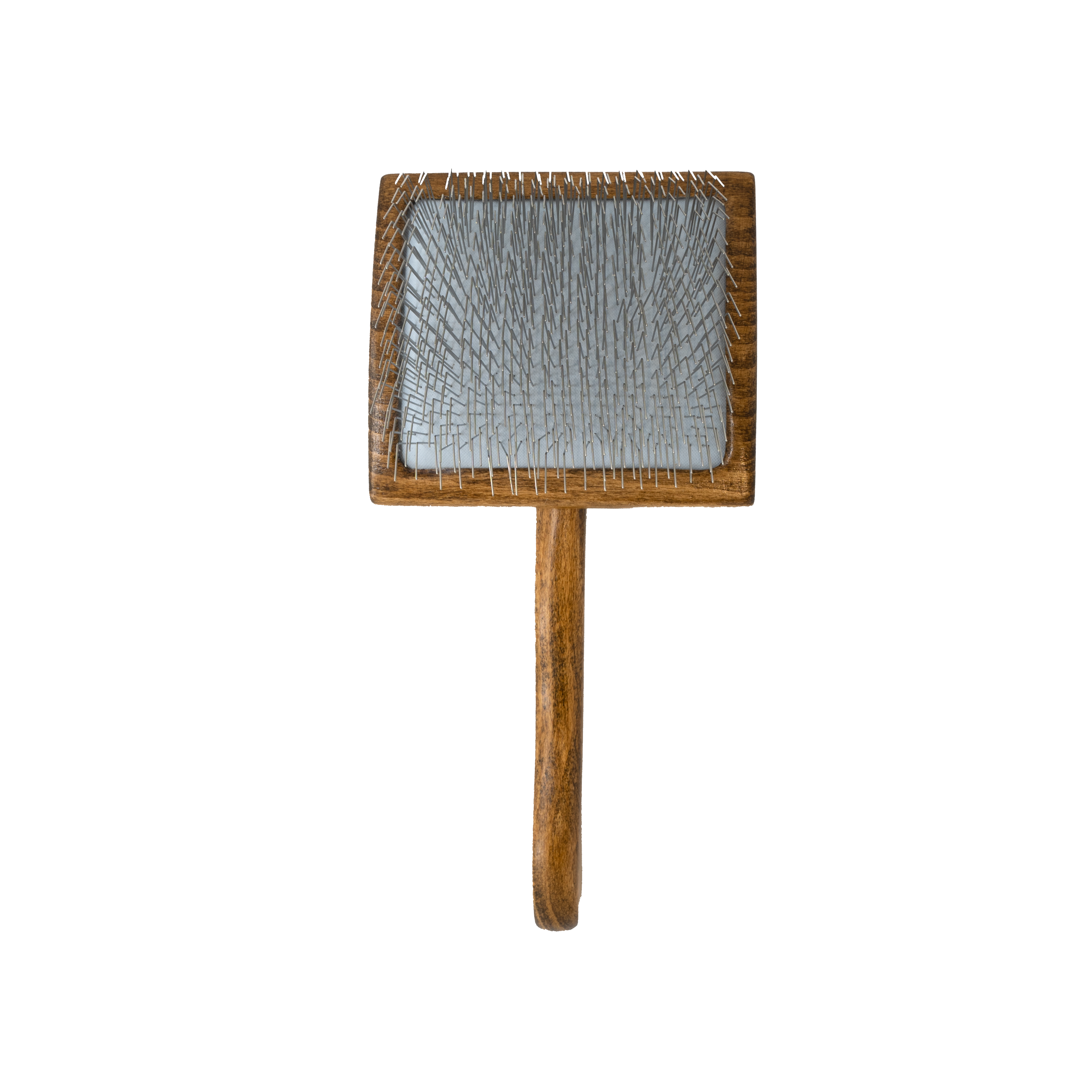 Ergonomic Wooden Slicker Brush with Long Pins for Dense Coats (0.98”)