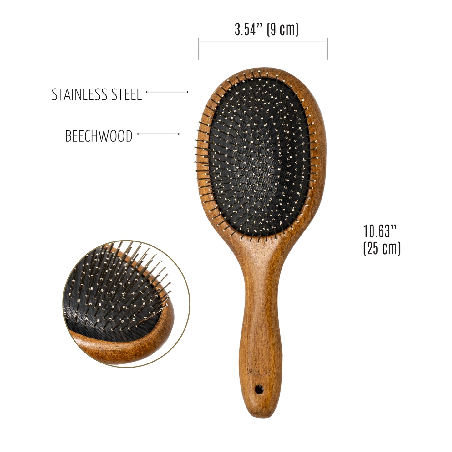 Wooden Round Grooming Brush for Medium & Large Breeds