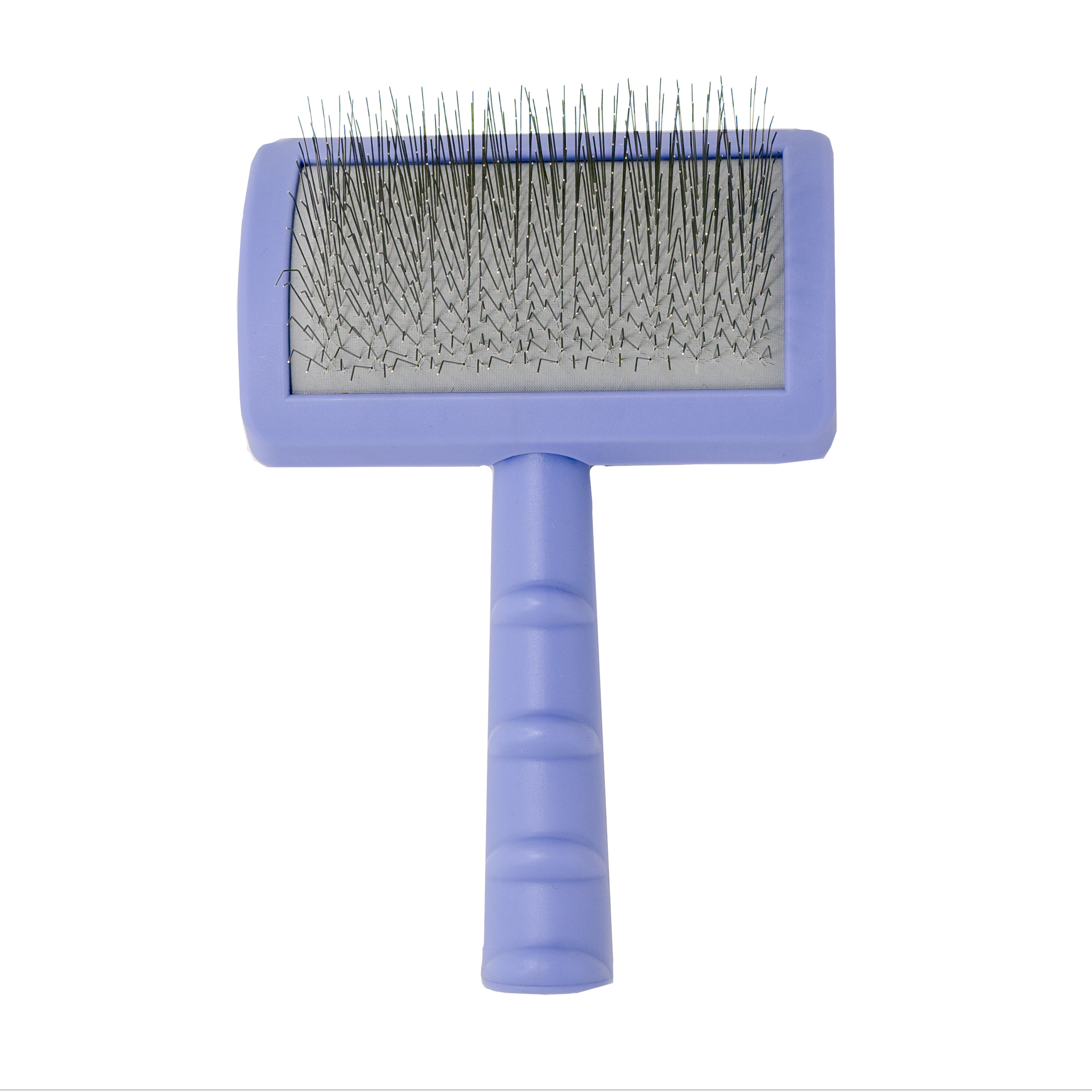 Plastic Detangling Brush with Curved Stainless Steel Pins, 0.8”