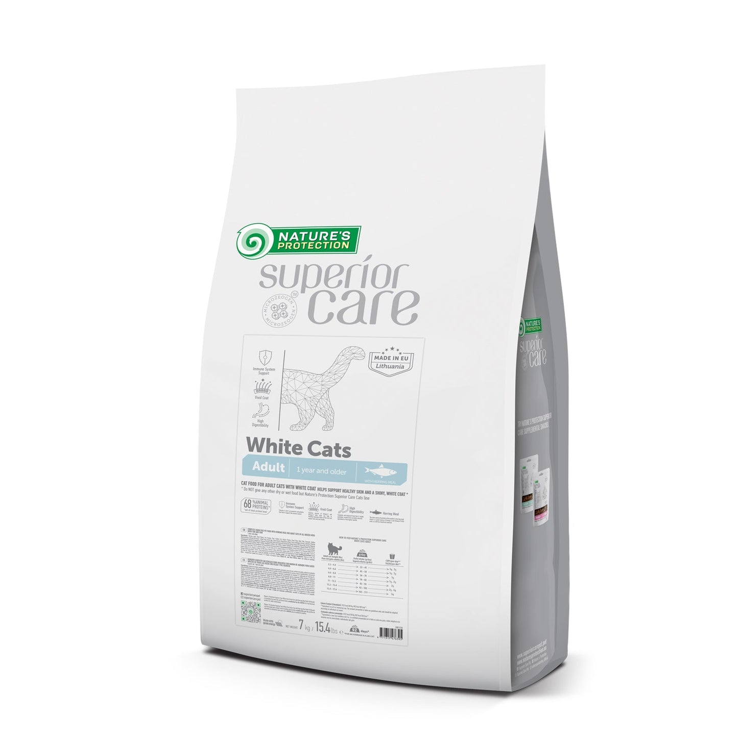 CLEARANCE Adult Light Coat Cats Dry Food with Herring – For All Breeds - Kika USA SuperiorCare.Pet