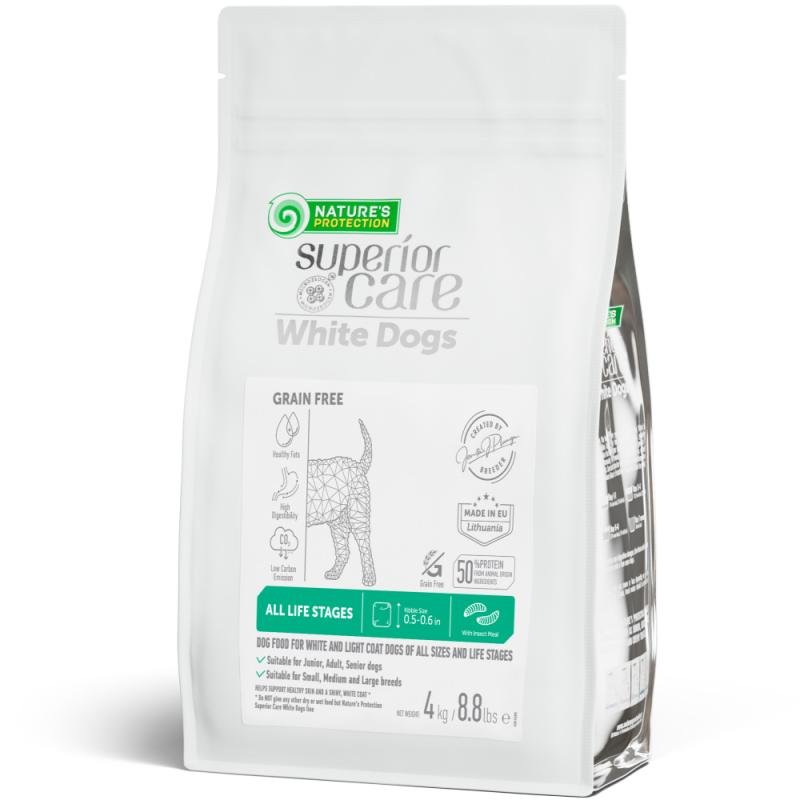 CLEARANCE All Life Stages Dogs Food for Light Coated All Breeds with Insect - Kika USA SuperiorCare.Pet