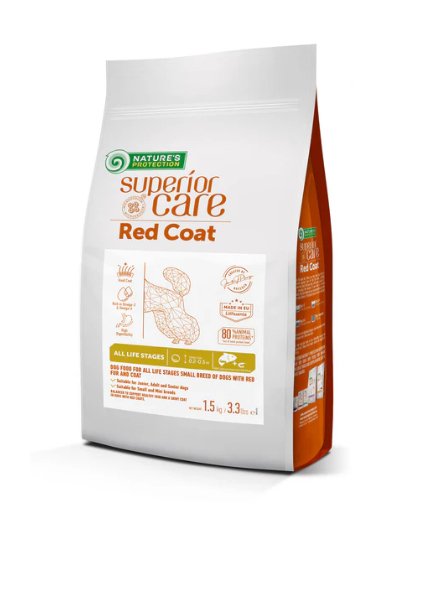 Nature's Protection Superior Care Red Coat Grain-Free Dry Dog Food For All Life Stages Small And Mini Breeds Red Coated Dogs, Lamb - SuperiorCare.Pet