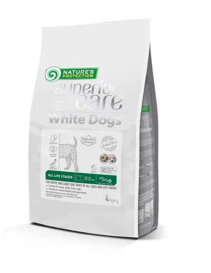 Nature's Protection Superior Care White Dogs Dry Food With White Fish & Rice For All Sizes and Life Stages Dogs - SuperiorCare.Pet