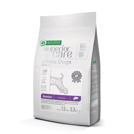 » Nature’s Protection Superior Care White Dogs Salmon Junior All breed (100% off) - Kika USA SuperiorCare.Pet