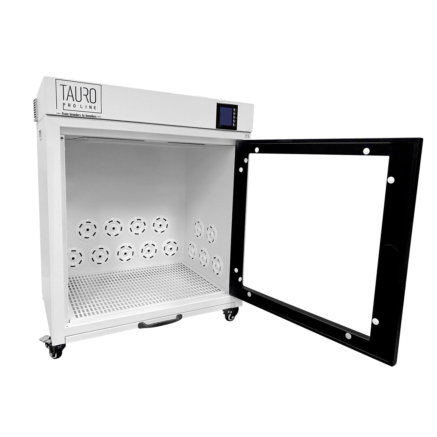 Tauro Pro Line Professional Pet Drying Machine For Grooming Salons LCD Control 5 Different Temperature Disinfection System, Blue and White - Kika USA SuperiorCare.Pet