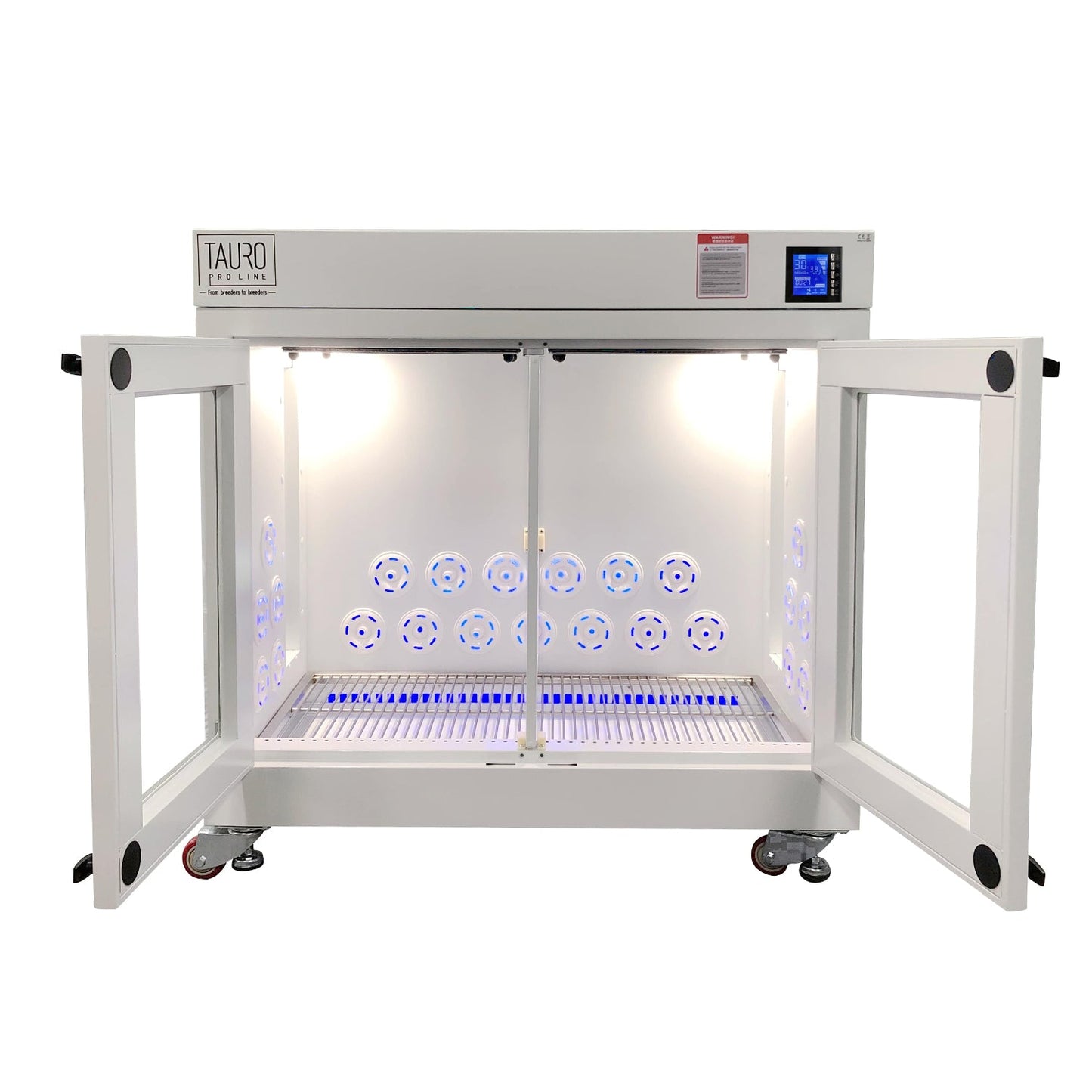 Tauro Pro Line Professional Pet Drying Machine For Grooming Salons LCD Control 5 Different Temperature For All Sizes Pets, White - Kika USA SuperiorCare.Pet