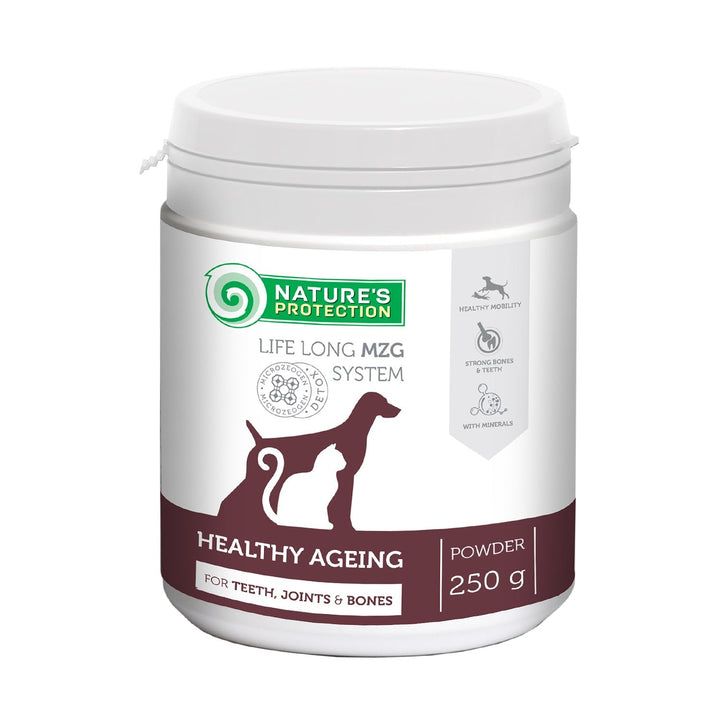 Nature's Protection - NP Healthy ageing formula, complementary feed for senior dogs and cats for teeth, joints & bones, 250 g - SuperiorCare.Pet