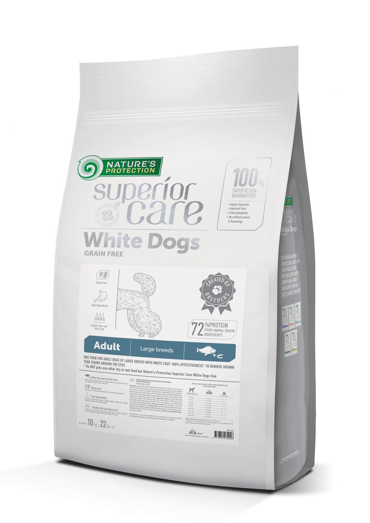 Nature's Protection Superior Care - White Dogs Adult Large Breeds Grain Free White Fish Dry Dog Food - SuperiorCare.Pet
