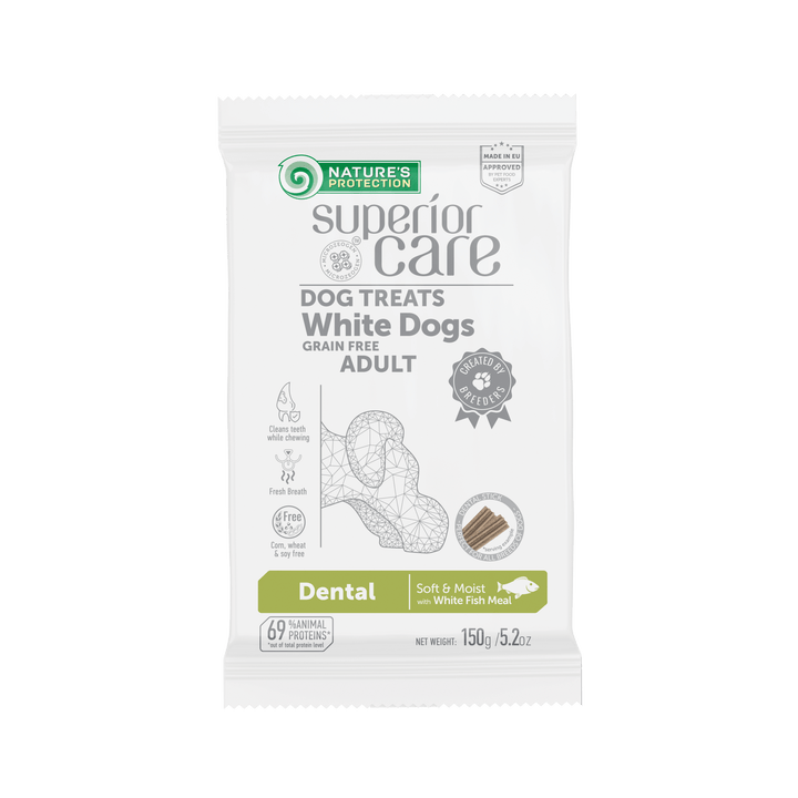 Nature's Protection Superior Care - White Dogs Dental Supplemental Snacks with White Fish - SuperiorCare.Pet