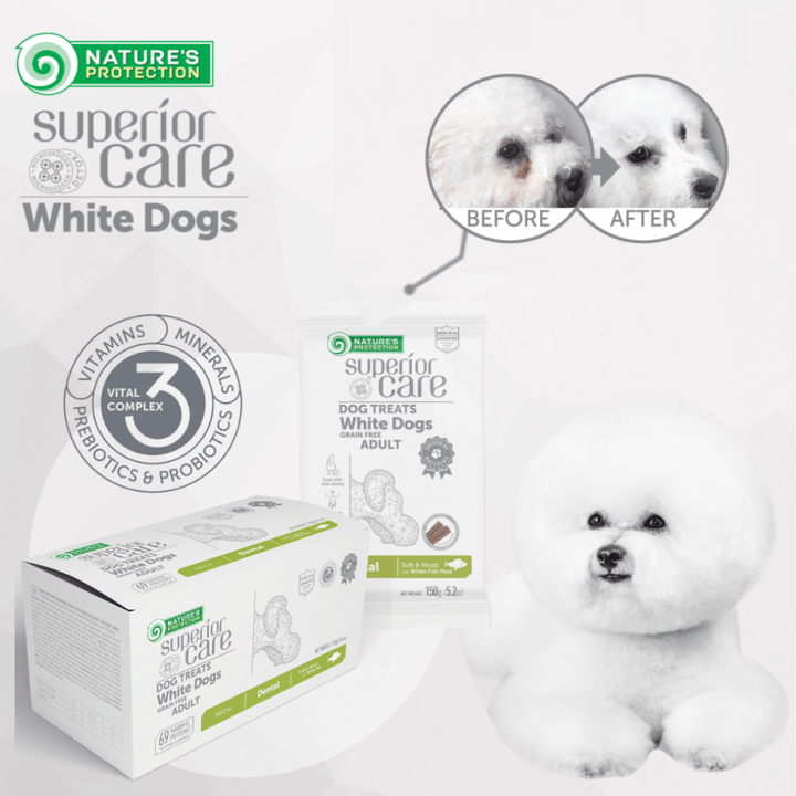 Nature's Protection Superior Care - White Dogs Dental Supplemental Snacks with White Fish - SuperiorCare.Pet